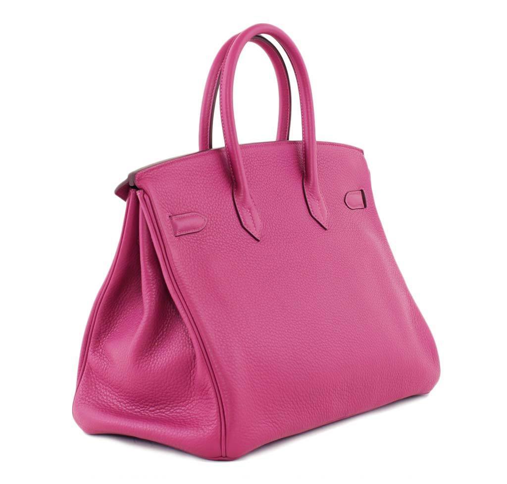 Hermès Birkin 35 Tosca Clemence Bag PHW – Luxury bags Supply